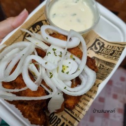 ไก่ทอดซอสครีมหัวหอม