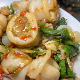 ข้าวปลาหมึกผัดฉ่า