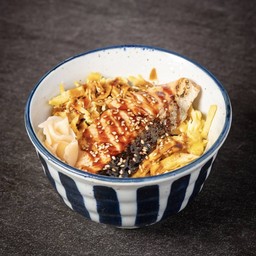 F06 - ข้าวหน้าแซลมอนย่าง  Grilled Salmon Don