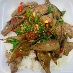 กะเพราตับหมู