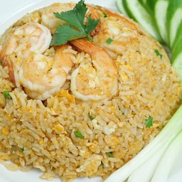 ข้าวผัดกุ้ง+ซุป