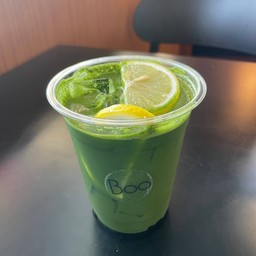 Matcha honey lemon soda