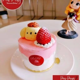 Strawberry with Puppy Cake