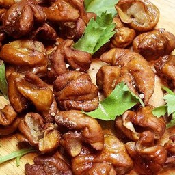 ไส้หมูพะโล้ทอด