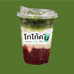 สตอเบอรี่ ชาเขียว ลาเต้