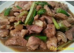 Stir Fried Boar With Black Pepper