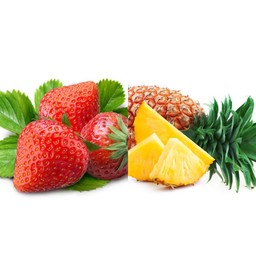 สตอเบอรี่+สัปปะรดปั่น
