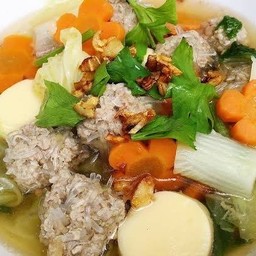 ต้มจืดเต้าหู้หมูสับผักกาดขาว (ไม่วุ้นเส้น)