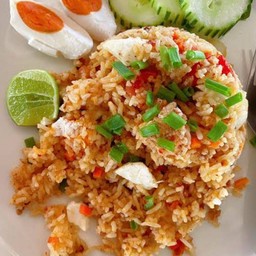 ข้าวผัดพริกเผา ไข่เค็ม