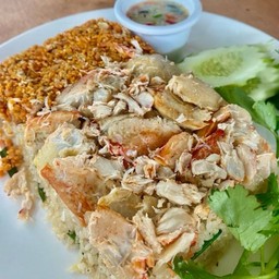 ข้าวผัดปูเนื้อปู+ไข่ปู Fried Rice  Crab Meat + Crab Eggs