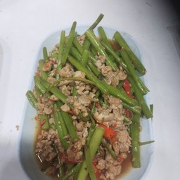 ผักบุ้งหมูสับ