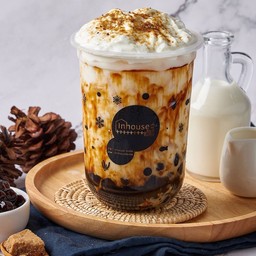 นมสดบราวชูการ์ครีมชีสพ่นไฟ