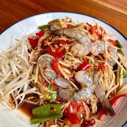 ตำลาวกุ้งสด