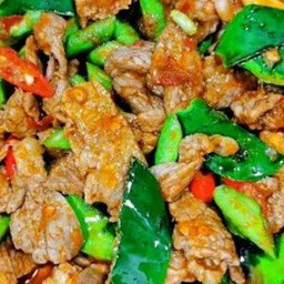 ผัดพริกแกงเนื้อ/กับข้าว