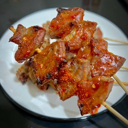 ไส้อ่อนย่างซอสหม่าล่า