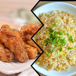 [เซตสุดฮิต] ไก่ทอด 4 ชิ้น + ข้าวผัดกระเทียม