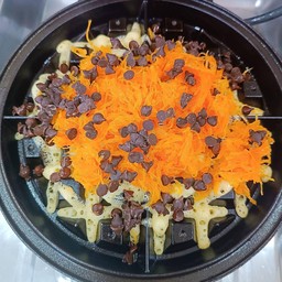 วาฟเฟิล ฝอยทอง+ช็อคชิพ