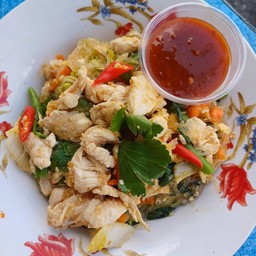 สุกี้แห้งไก่