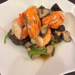 กุ้งผัดเห็ดหอม