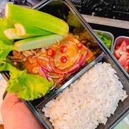 ข้าว+ยำปลากระป๋อง