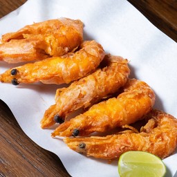 กุ้งไม่แกะทอด (ทานได้ทั้งตัว)