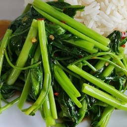 ผัดผักบุ้งน้ำมันหอย