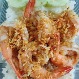 ข้าวกุ้งกระเทียม