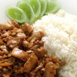 ไก่กระเทียม/ราดข้าว