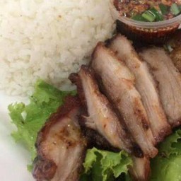 คอหมูย่าง/ราดข้าว