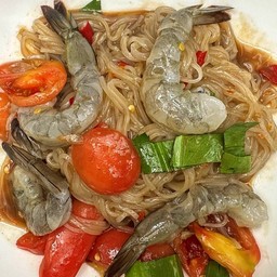 ตำเส้นเล็กกุ้งสด