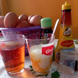 ไข่ลวก3ฟอง+น้ำชาร้อน