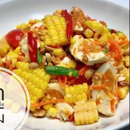 ตำไทยข้าวโพด+ไข่เค็ม