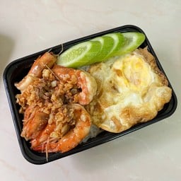 ข้าวกุ้งกระเทียม