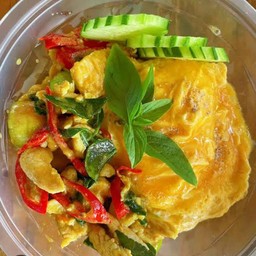 ข้าวไข่ข้นเขียวหวานไก่