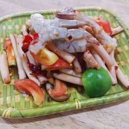 ตำไหลบัวกุ้งสด