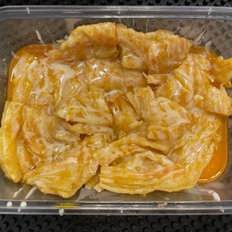 โรตีหนานุ่ม ราดเนยนมลาวา