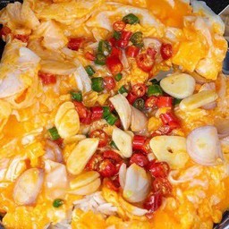 ข้าวไข่ข้น น้ำพริกน้ำปลาสูตรเด็ด