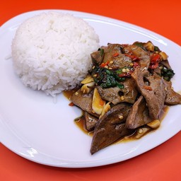 กะเพราตับหมู ฉ่ำๆ