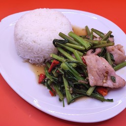 ผัดผักบุ้งหมู