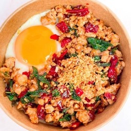 ข้าวกะเพราหมูสับ+ไข่ดาว