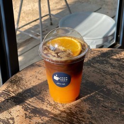 Orange black coffee