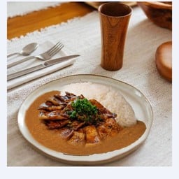 ข้าวแกงกะหรี่หมูย่าง homemade