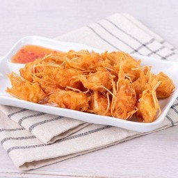 หัวกุ้งขาวทอดเกลือกรอบ