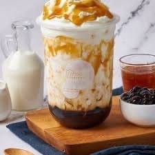 นมสดวนิลาครีมชีสพ่นไฟ