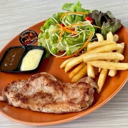 สเต็กหมูพริกไทดำ