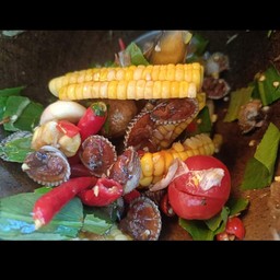 ตำข้าวโพดหอยแครง