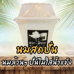 นมสดปั่น (นมล้วนๆ ปั่นไม่ใส่น้ำแข็ง)