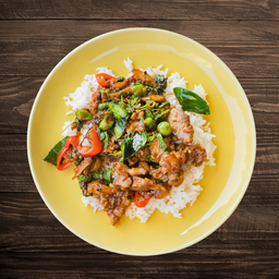 ข้าวราดผัดเผ็ด