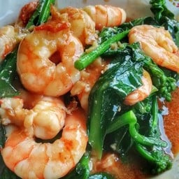 ข้าวคะน้ากุ้ง