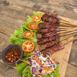 เนื้อโคขุนเสียบไม้